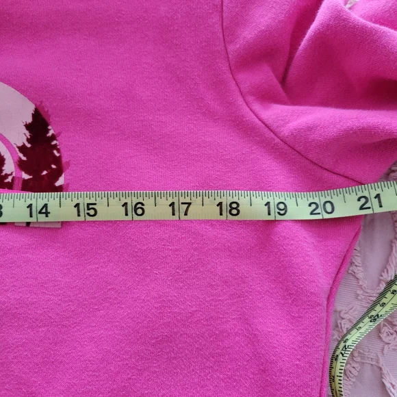 The North Face bright pink women's hoodie sweatshirt with tree graphic - Picture 5 of 9